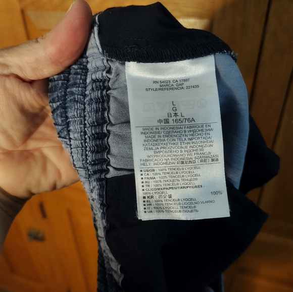 Gap blue flowy ankle length dressy joggers - Picture 9 of 9